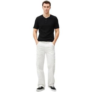 Koton Basic T-shirt met mandarijnkraag, button-down-kraag, slim fit, korte mouwen T-shirt heren, zwart (999)