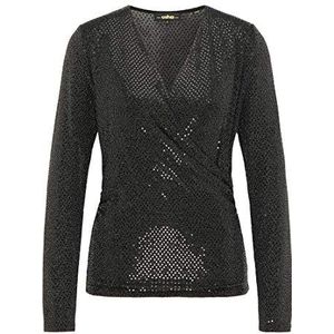 usha BLACK LABEL tops dames 17311075, zwart, zilver