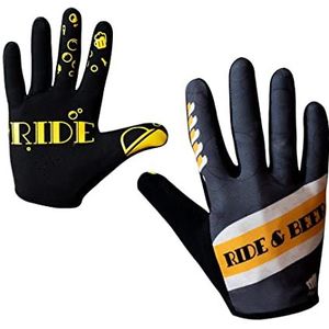 Ridefyl, Design Ride & Beer Fietshandschoenen, maat XS, mountainbike, accessoires, sportkleding, volwassenen, uniseks, ademend, touchscreen, origineel, geproduceerd in Spanje