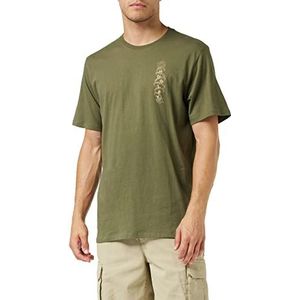 Hurley EVD Wash Tropical Slices T-shirt voor heren, Olijfgroen
