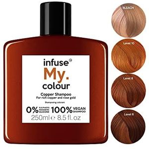 Infuse My. Colour Haircare - Gepigmenteerde Infuse My. Colour Shampoo om de glans en kleurlangdurigheid van gekleurd haar te verbeteren, 250 ml, koper