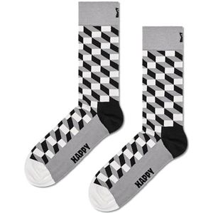 Happy Socks Filled Optic Sock Unisex sokken (1 stuk), Meerkleurig