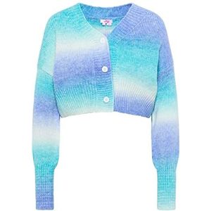 OCY Cardigan pour femme, Turquoise Multicolore, XS-S