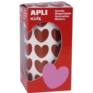 APLI Kids 16731 - rol met 900 rode hartstickers 20 x 18 mm