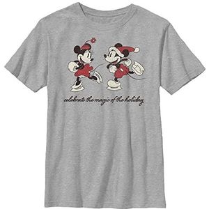 Disney Mickey and Minnie The Magic of the Holiday Christmas Boys T-shirt Athletic Heather, XS, Grey Heathletic Heather, XS, Athletic grijs gemêleerd