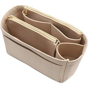 LEXSION Handtas organizer van vilt met ritssluiting voor Speedy Neverful PM MM, 2-beige, M
