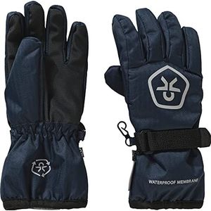 Color Kids Gloves-waterdichte, gerecyclede handschoenen voor koud weer, marineblauw/wit, 6-8 kinderen, uniseks, marineblauw - wit