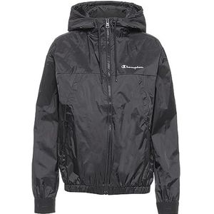 Champion Legacy Outdoor Coated Nylon Hooded Jacket, Dames, Zwart, XL, zwart.