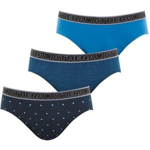 ATHENA Tonic 9543 herenslip (3 stuks), Navy/Blauw, 3XL