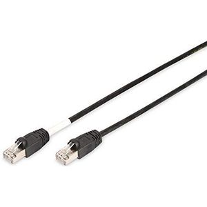 Digitus DK-1644-100/BL-OD RJ45 Netwerkkabe - Patchkabel CAT 6 S/FTP 10.00 M Zwart UV-bestendi