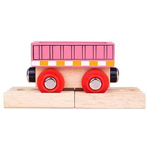Bigjigs Wagon-rail van hout, compatibel met andere grote spoorwegen