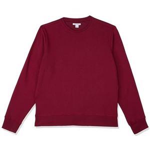 Amazon Essentials Heren fleece trui met ronde hals (verkrijgbaar in grote maat), rood, M