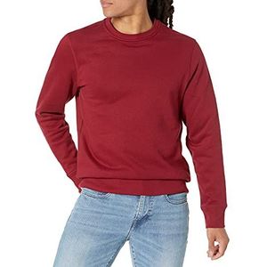 Amazon Essentials Heren fleece trui met ronde hals (verkrijgbaar in grote maat), rood, M