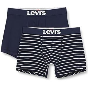 Levi's Levis Men Vintage Stripe Yd Boxer 2p Boxershorts voor heren, verpakking van 2 stuks, navy, XL