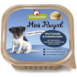 GranataPet Mini Royal Kalkoen & Konijn, Nat Voedsel voor Honden 11-stukje van 150 g