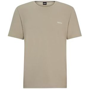 BOSS Hommes Mix&Match T-Shirt R T-Shirt en Coton Stretch à Logo brodé, Beige, M