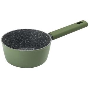 zanetti, Groene steelpan, 16 cm, inductiepan, steeneffect, hoge coating, soft-touch-handgreep, geschikt voor alle kookplaten