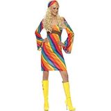 Smiffys regenboog hippie kostuum regenboog jurk hoofdband