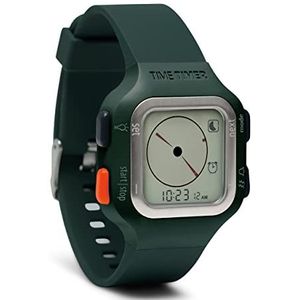 TIME TIMER Watch - 12 uur of 24 uur visuele analoge en digitale countdown - voor productiviteit, leren, testopname en training volgen (Sequoia Green, Large)