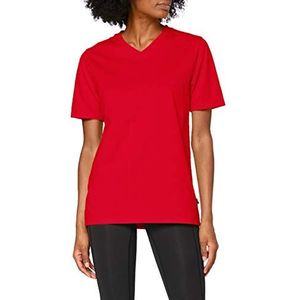 Trigema Dames v-vormig T-shirt van katoen, rood (kers 036)