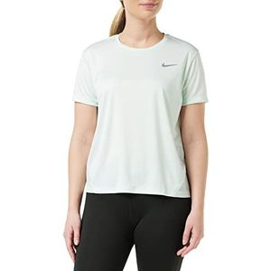 Nike W NK Miler Top, Barely Groen/Reflective Silv