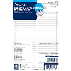 Filofax Agenda 2023, DIN A5, één dag per pagina in het Engels