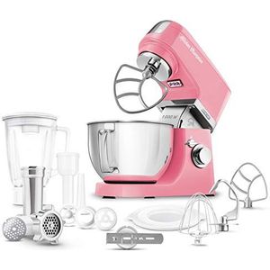 Sencor STM 6354RD Multifunctionele keukenmachine, 1000 W, professionele blender, 8 snelheden, pulse-functie, roestvrijstalen kom, 4,5 l