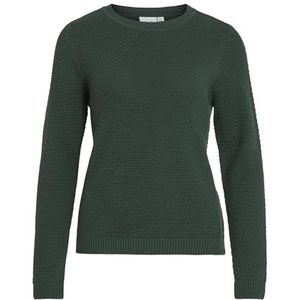 Vila Vidalo gebreide top met ronde hals L/S Noos gebreide damestrui, Pineneedle