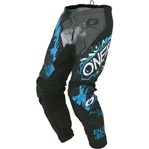 O'NEAL MX Enduro, motorcrossbroek, voor kinderen, buitengewone bewegingsvrijheid, volledig gevoerd, rubberen kussens voor extra bescherming, Element Youth Pants Villain, grijs.