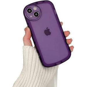 GUIDE COMB Compatible avec [Coque iPhone 14], mise à niveau [Silicone liquide] avec protection de l'appareil photo Soft [Anti-rayures] Coque de protection en microfibre pour iPhone 14 6,1"" Violet