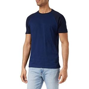 Urban Classics Raglan Contrast T-shirt voor heren, donkerblauw/marineblauw