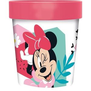 Disney Minnie plastic beker 260 ml roze met antislip onderkant