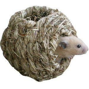 Kerbl Nestkast van gras voor hamsters, 10,5 x 10,5 x 10,5 cm
