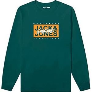 Jack & Jones Junior Jorraces Fst Jnr-T-shirt met korte mouwen, ronde hals, lang, groen (trekgroen), 140, Groen (Trekking Green)