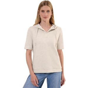 Cecil Sweat-shirt à capuche à manches courtes Pearl beige chiné. XL, Beige nacré., XL