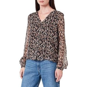 ONLY Onlluna L/S V-hals Top Cs Noos Ptm T-shirt met lange mouwen voor dames, Zwart 1