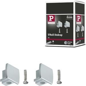 Paulmann 95496 Hoogspannings-rail-eindkappen, mat verchroomd, 2 stuks
