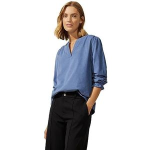 Street One Blouse met lange mouwen voor, Dull Feather Blue, 38, Dull Feather Blue