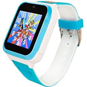 Paw Patrol Smartwatch – smartwatch voor kinderen, jongens, met grappige camerafilters, inclusief de figuren van Paw Patrol met rekenmachine, wekker, spelletjes 4 tot 10 jaar (blauw)