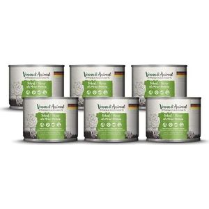 Venandi Animal Premium Paté voor katten, schaap, alleen eiwitbron, paté, graanvrij en in natuurlijke staat, 6 stuks (6 x 200 g)