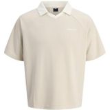 JACK & JONES Jcolido Pique Needle Open Polo Ss pour homme, Beige clair, L