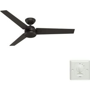 Hunter Fan Protos 51220 Plafondventilator, 132 cm, brons, binnen en buiten, met wandbediening