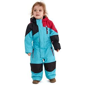 Killtec Kesley Mini kinderskipak met capuchon 10.000 mm waterkolom, skipak voor jongens en meisjes, turquoise, 98/104