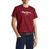 Pepe Jeans Eggo N T-shirt voor heren (1 stuk), Rood (Bordeaux)
