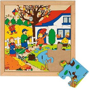 Educo Puzzel voor seizoenen 1 – herfst | educatieve materialen geografie | puzzel – spelen en oplossen – houten puzzel | vanaf 72 maanden | tot 144 maanden