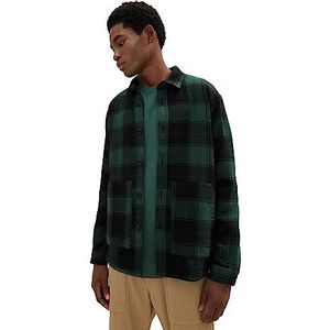 TOM TAILOR Denim Heren overhemd Green Black Big Check, L, 30704 - Green Black Big Check