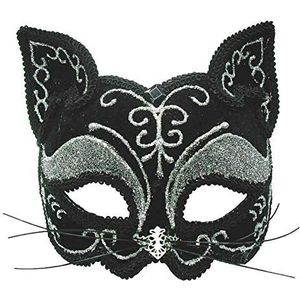 Bristol Novelty EM365 masker voor kattenogen, decoratief, zwart, Eén maat
