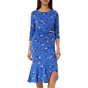 Gina Bacconi Gina Bacconi Jersey jurk met gouden rand cocktailjurk dames, Blauw