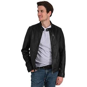 Oakwood Agent leren jas voor heren, zwart.