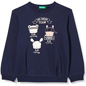 United Colors of Benetton Shirt G/C M/L 35TMG105Z sweatshirt met lange mouwen en ronde hals, donkerblauw 252, 82 meisjes, Blauw